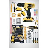 Sturdy Japon Tools 56 V 6 Ah Drive Serı Metal Şanzıman Şarjlı 39 Parça Çift Akülü Vidalama Matkap