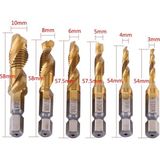 Sturdy Kaplamalı Hss Matkap Uçları 1/4" Altıgen Şaft Klavuz Seti Metrik Diş Açma M3-M4-M5-M6-M8- M10