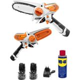 Sturdy Magic Saw X-Torq 1800 Li-On Akülü Dal Kesme Testere Bıçkı Makinası WD40 Ile Çift Akülü Turbo Güç