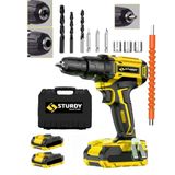 Sturdy New Teknoloji 128 V 10 Ah Bakır Sargı Metal Şanzıman Çift Akülü Şarjlı Vidalama Matkap