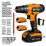 Sturdy Power PR Vol 2 Seri 52V 6AH Lion Sarı Çift Akülü Turbo Şarjlı 27 Parça Uç Setli Vidalama Matkabı