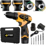 Sturdy Power Tools 12 VOLTT Çift Akülü ARMUT MODEL Şarjlı Vidalama Matkap
