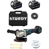Sturdy Power Tools Japon Tech Professionel Brushless Bakır Sargı 58VOLT 8 Amper Çift Akülü Taşlama Makinası Vt-Q