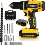 Sturdy Power Tools Sturdy 36V5AH Metal Sanzumanlı Setlı Darbelı Lıon Matkap 23 Parca Setli