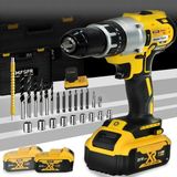 Sturdy Pro Li-On 21 Volt Amper Şarjlı Çift Akülü Darbeli 27 parça setli Matkap