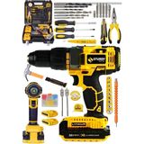 Sturdy Tuf Seri Darbeli 58 V 8 Amp Yeni Nesil Lion Akülü Vidalama Matkap 100 Pcs Combo Set Otomatik