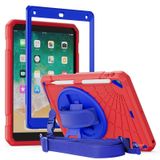 Stweap Çocuklar için iPad 6. Nesil Kılıf, iPad 5. Nesil Kılıf, iPad Pro 9,7 İnç Kılıf, iPad Air 2 Kılıfı, Kickstand Ekran Koruyuculu iPad 9,7 İnç Kılıf 360°Dönebilen Stand/Kırmızı+Mavi