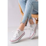 Stwenn Uzun Unisex Keten Ayakkabı Spor Ayakkabı Günlük Sneakers - Beyaz - 101