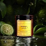Stworkshop Dekoratif : Bergamot & Vanilla Kokulu Büyük Mum Doğal Vegan Soya Wa x Ağırlık: 390gr Sevgililer gününe özel paket ve not. - 1 Adet
