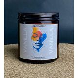 Stworkshop Vanilla Bliss: Vanilya Aromalı Amber Kavanoz Ahşap Fitilli Büyük Mum, 390GR. ve Dekoratif Ürün. - 1 Adet