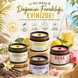 Stworkshop Yaz Serisi El Yapımı Kokulu Mum 4x 250 gr %100 Doğal Vegan Soya Wax Ahşap Fitilli Cam Kavanoz Dekoratif Mum – Kalıcı Koku, Hediyelik Tasarım