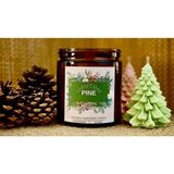 Stworkshop Yılbaşı Özel Merry Christmas Pine: Özel Tasarım Çam Kokulu Büyük 340GR Mum, Ithal Amer Kavanoz, Özel Yılbaşı Paketi Ile. - 1 Adet