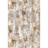 Sty Home Kaymaz Tabanlı Halı Makinede Yıkanabilir Halı Dijital Baskı Antialerjik Halı Yolluk - 140 x 200 cm - Krem - Kahverengi