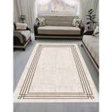 Sty Home Kaymaz Tabanlı Halı Yıkanabilir Halı Yolluk Dijital Baskı Krem