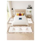 STY Home Krem Dijital Baskılı 3 'lü Yatak Odası Halısı Yolluk Takımı 80x150 2 Adet 80x300 1 Adet 31