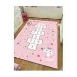 STY Home Oyun Çocuk Halısı Kaymaz Tabanlı Halı Makinede Yıkanabilir Halı Yolluk Pembe