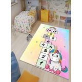 STY Home Seksek Çocuk Oyun Halısı Kaymaz Makinede Yıkanabilir Eğitici Bebek ve Çocuk Odası Halısı Oyun Matı - Renkli - 120 x 180 cm
