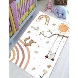 STY Home Tilki Çocuk Oyun Halısı Kaymaz Makinede Yıkanabilir Eğitici Bebek Ve Çocuk Odası Halısı Oyun Matı