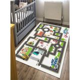 STY Home Trafik Çocuk Oyun Halısı Kaymaz Makinede Yıkanabilir Eğitici Bebek Ve Çocuk Odası Halısı Oyun Matı 1