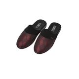 STYLE G&C Collection 330 Erkek Ev Terliği - Geometrik Desenli Klasik Tasarım - Siyah/Lacivert/Bordo (BORDO, EU Ayakkabı Beden Sistemi, Yetişkin, Erkek, Sayısal, Orta, 40)