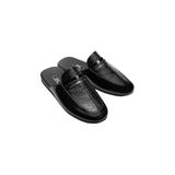 STYLE G&C Collection 365 Erkek Ev Terliği - Siyah Deri Görünümlü Timsah Desen Klasik Terlik - Misafir ve Ev Kullanımı İçin Şık Tasarım (EU Ayakkabı Beden Sistemi, Yetişkin, Sayısal, Orta, 45)