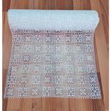 Style Meiwa Japon Pvc Dantel Raf-Dolap-Çekmeçe-Runner Örtüsü / Ebat : 50 Cmx 5 mt Beyaz Küçük Kare 3 - 50 cm x 5 mt