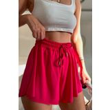 style of style Pembe içi şortlu likralı etek