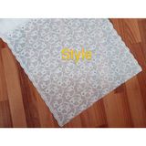Style Pvc Dantel Kaymaz Raf Dolap ve Çekmece Örtüsü / Ölçü 50 cm x 5 mt - Beyaz Lale ⚜️
