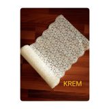 Style Pvc Dantel Vestiyer-runner-sehba-çekmeçe-dolap Içi -raf Örtüsü / Eni: 35 Cm X 5 Mt -krem Çiçek