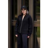 Styleboom X Peraluna DOVER BOMBER JACKET Saç Örgü Triko Bomber Kadın Triko Ceket - Siyah