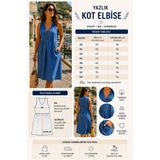 STYLENEST Kadın Yazlık Kot Elbise İnce Denim – Sırt Detaylı Günlük Rahat Elbise 40-42-44-46-48 Beden