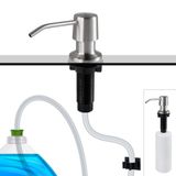 Stylever Paslanmaz Çelik El Sabunu Dispenseri, Mutfak Lavabosu için, 47 inç Uzatma Tüpü Kitli, Lavabo Sabunu Dispenseri Pompası, Mutfak Sabunu Dispenseri Seti, 10,16 cm Ağızlı ve 453 ml Kapasiteli