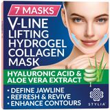 Stylia Çift Çene Maskesi - V Hattı Çene Kayışı - Hyaluronik Asit ve Aloe Vera ile Kaldırma Kollajen Yüz Maskesi - Yüz Germe Bandı Jawline Şekillendirici - Kadınlar için Kişisel Bakım Hediyeleri - Yüz