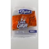 Stylish Plastik Çatal Lüks 100'LÜ - koli 3600 Adet