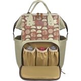 Stylo Paris Anneye Özel Suya Dayanıklı Bebek Bakım Sırt Çantası - 42x28x16 cm, %100 Polyester, Termal Bölmeli - Kahverengi