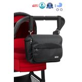 Stylo Stroller Bag Bebek Arabası ve Omuz Çantası X Pro Termos Bölümlü - Siyah
