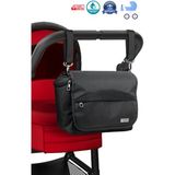 Stylo Stroller Bag Siyah Bebek Arabası ve Omuz Çantası x Pro Termos Bölümlü Suya Dayanıklı 0-15 kg Kapasite