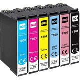 Stylus Photo R265 Uyumlu 6 Renk Muadil Kartuş Seti T0801-T0802-T0803-T0804-T0805-T0807 - Renkli