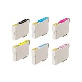 Stylus Photo RX685 Uyumlu 6 Renk Muadil Kartuş Seti T0801-T0802-T0803-T0804-T0805-T0806 - Renkli