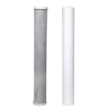 Su Arıtma 20 inch 5 Micron Tortu ve Blok Aktif Karbon Filtresi (Krem)