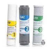 Su Arıtma Cihaz Filtresi 5 Micron Sediment, Toz Carbon Filtre, Block Filtre (Krem)