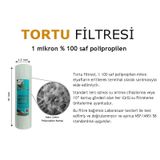 Su Arıtma Cihazı 1 Micron Sediment Tortu Filtre Kartuşu 10 inç