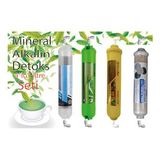 Su Arıtma Cihazı 4'Lü Alkali . Mineral . Detoks . Ph Dengeleyici (Yeşil)