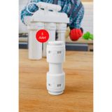 Su Arıtma Cihazı Hortum Ara Bağlantı Nipeli 1/4 X 1/4 Inç Quick (5 ADET) 219DZBP46QG46QG-KD