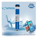 Su Arıtma Cihazı Için 75 Gdp Vontron Membran Filtre (Beyaz)