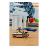 Su Arıtma Cihazı Küresel Hat Alma Vanası 1/4" inç (Siyah - Beyaz)