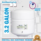 Su Arıtma Cıhazı Su Tankı,12lt ,3.2 Galon Metal Nsf Onaylı,tank Vanası Hediye