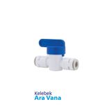 Su Arıtma Cihazları İçin 3/8 Plastik Ara Vana - Kelebek Vana