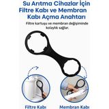 Su Arıtma Cihazları Için Filtre Kabı ve Membran Kabı Açma Anahtarı - Siyah