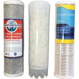 Su Arıtma Daire Giriş Karbon Silifoz Yıkanabilir 3lü Filtre Set
